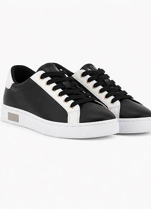 Оригинальные кеды женские armani exchange черно-белые
