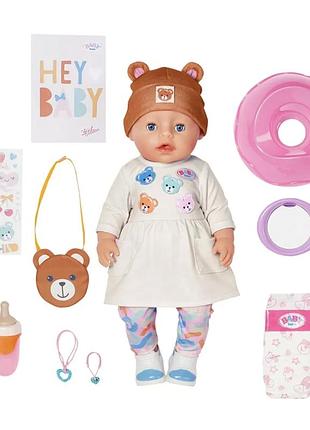 Кукла беби борн эмма тедди эмма в костюме мишки baby born zapf creation кукла baby born emma teddy