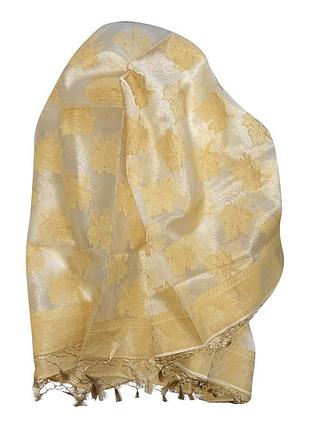 Декоративная скатерть желтая 110 х 220 см silk route 1810