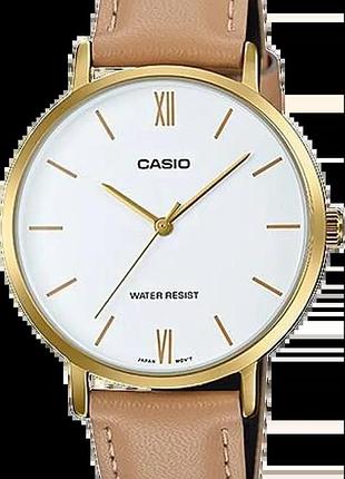 Годинник жіночий casio timeless collection ltp-vt01gl-7b білий циферблат