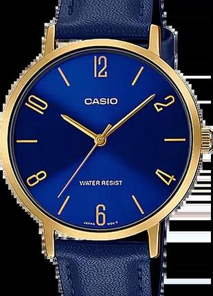 Годинник жіночий casio timeless collection ltp-vt01gl-2b синій циферблат