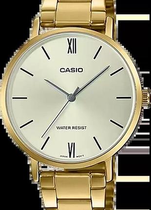 Годинник жіночий casio timeless collection ltp-vt01g-9b сталевий корпус сріблястий циферблат
