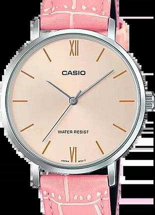Годинник жіночий casio timeless collection ltp-vt01l-4b бежевий циферблат