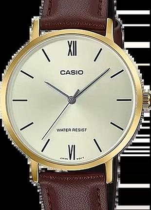 Годинник жіночий casio timeless collection ltp-vt01gl-9b сірий циферблат