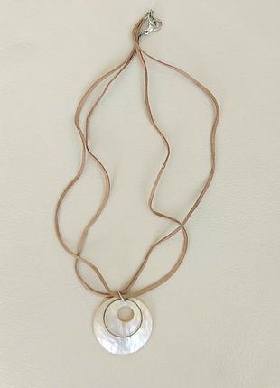 Колье женское, белое silk route a-2877