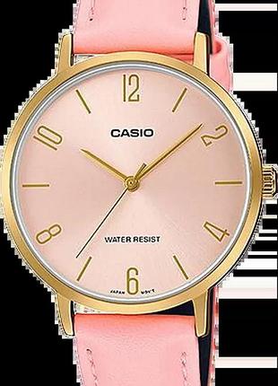 Годинник жіночий casio timeless collection ltp-vt01gl-4b рожевий циферблат