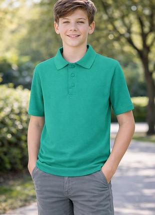 Футболка-поло для хлопчика george смарагдова, розмір 98-104