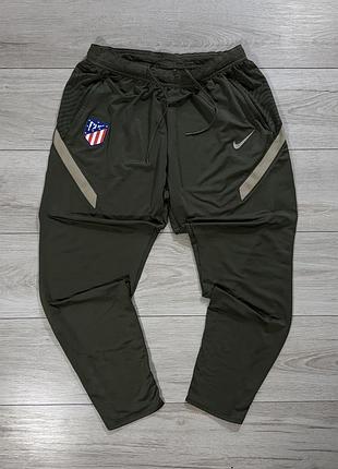 Хаки спортивные штаны найк атлетико nike atletico madrid 2020/21 dry strike training, xxl, оригинал