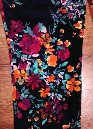 Штани на манжеті з квітковим принтом9 фото