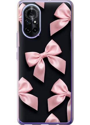 Чехол на huawei nova 8 coquette ribbons dark coquette из силикона fch_0168481