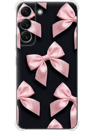 Чехол на samsung galaxy s22 coquette ribbons dark coquette из силикона fch_0168487