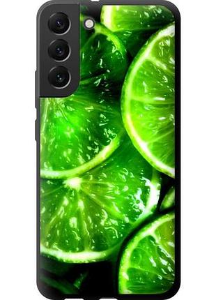 Чехол на samsung galaxy s22 plus зелёные дольки лимона tpu fch_0169684
