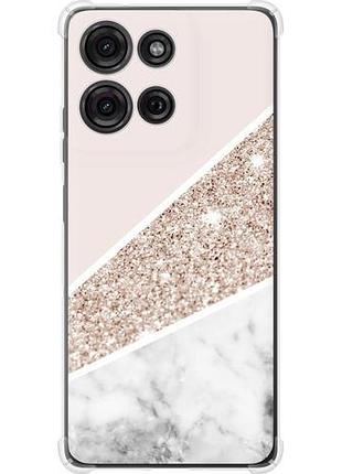 Чехол на motorola moto g75 5g пастельный мрамор из силикона fch_0169029