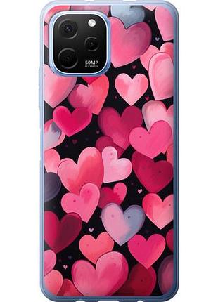 Чехол на huawei nova y61 сердечки 4 из силикона fch_0169370