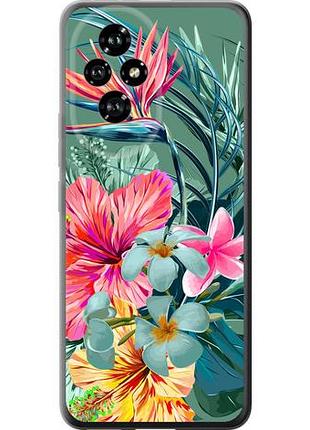 Чехол на huawei honor 200 тропические цветы из силикона fch_0169699