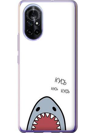 Чехол на huawei nova 8 акула из силикона fch_0169989