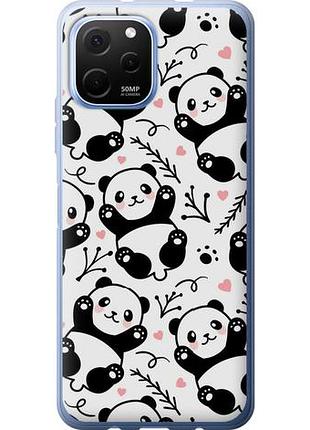 Чехол на huawei nova y61 панды из силикона fch_0169295