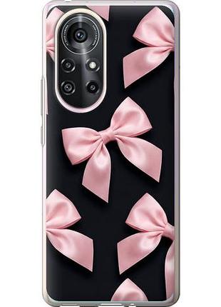 Чехол на huawei nova 8 pro coquette ribbons dark coquette из силикона fch_0168483
