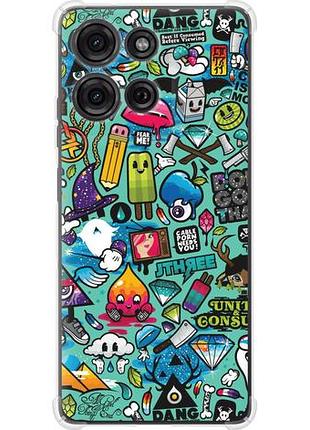 Чехол на motorola moto g75 5g стикер бомбинг 1 из силикона fch_0169505