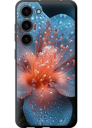 Чехол на samsung galaxy s23 роса на цветке tpu fch_0169582
