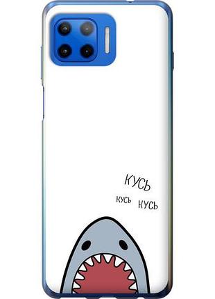 Чехол на motorola moto g plus акула из силикона fch_0169993