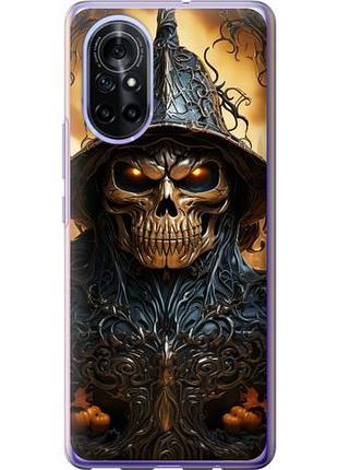 Чехол на huawei nova 8 череп 2 из силикона fch_0169436