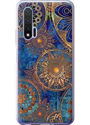 Чехол на huawei nova 6 золотой узор из силикона fch_0169260