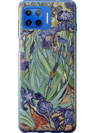 Чехол на motorola moto g plus винсент ван гог. ирисы из силикона fch_0169465