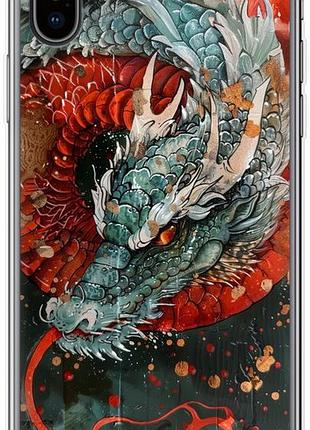 Чехол на iphone x стихия огня из силикона fch_0170648