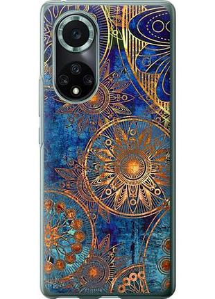 Чехол на huawei nova 9 pro золотой узор из силикона fch_0169264