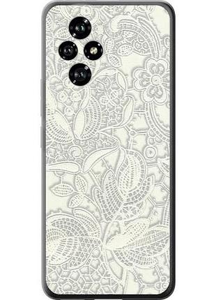 Чехол на huawei honor 200 белое кружево из силикона fch_0169549