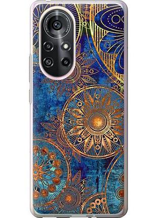 Чехол на huawei nova 8 pro золотой узор из силикона fch_0169263