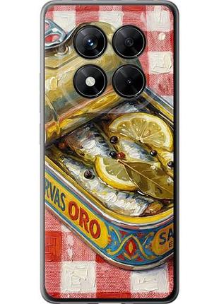 Чехол на xiaomi redmi note 14 pro+ 5g vintage sardine tin phone из силикона fch_0160357