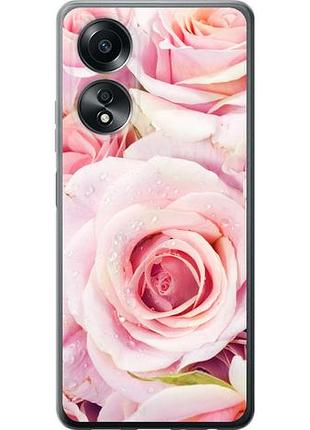 Чехол на oppo a58 4g розы из силикона fch_0170758