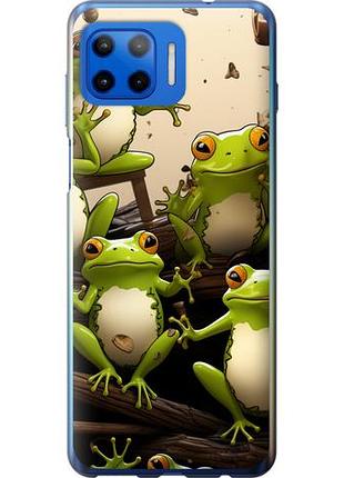 Чехол на motorola moto g plus жабки из силикона fch_0171058