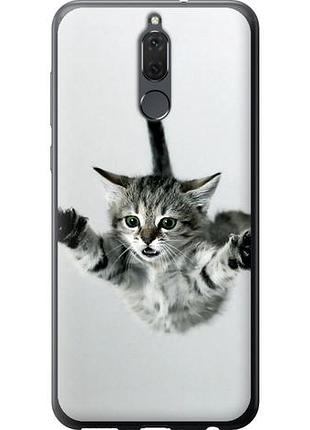 Чехол на huawei mate 10 lite летящий котёнок из силикона fch_0171359