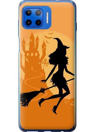 Чехол на motorola moto g plus ведьма на метле из силикона fch_0168914