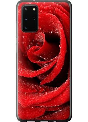 Чехол на samsung galaxy s20 plus красная роза из пластика fch_0009263
