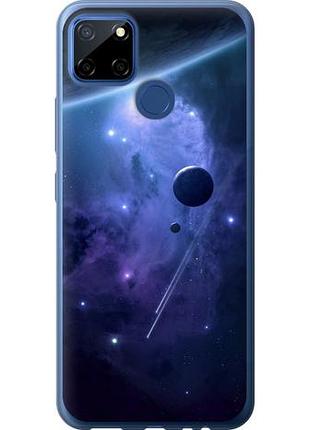 Чехол на realme cxiaomi 12 планеты в синем космосе из силикона fch_0170911