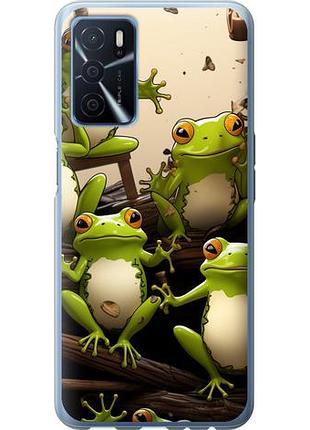 Чехол на oppo a16 жабки из силикона fch_0171110
