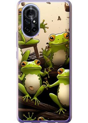 Чехол на huawei nova 8 жабки из силикона fch_0171041