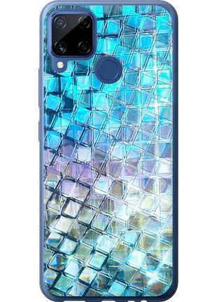 Чехол на realme c15 переливающаяся чешуя из силикона fch_0170280