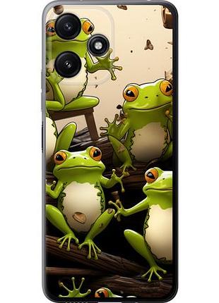 Чехол на xiaomi poco m6 pro 5g жабки из силикона fch_0171122