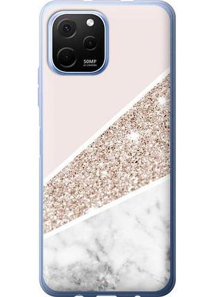 Чехол на huawei nova y61 пастельный мрамор из силикона fch_0169019