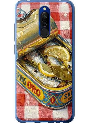Чехол на xiaomi redmi 8 vintage sardine tin phone из силикона fch_0160287