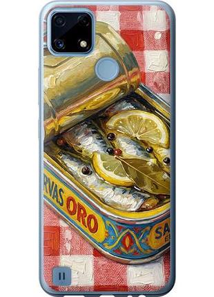 Чехол на realme c21 vintage sardine tin phone из силикона fch_0160294