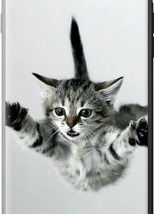 Чехол на iphone 8 plus летящий котёнок из силикона fch_0171341