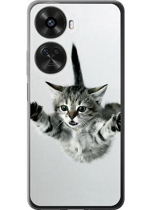 Чехол на huawei nova xiaomi 12 se / nova 11 se летящий котёнок из силикона fch_0171444