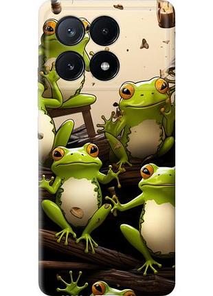 Чехол на xiaomi poco x6 pro жабки из силикона fch_0171124