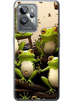 Чехол на realme gt2 pro жабки из силикона fch_0171112